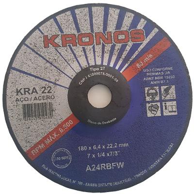 Disco de Desbaste 7" - 180x6,4x22,2mm - Kronos