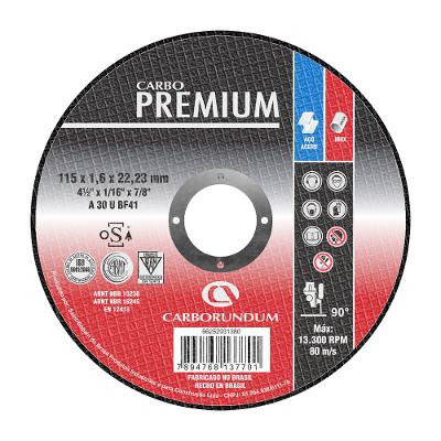 Disco de Corte 4.1/2" - 115x1,0 x22mm - Carborundum Premier