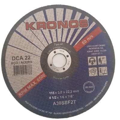 Disco de Corte 4.1/2" - 115x3x22mm - Kronos