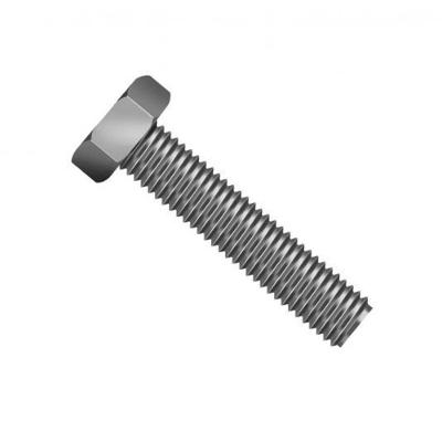 Parafuso Sextavado Galvanizado - Bitola M8x25mm - MA 1.25 - Rosca Inteira - Polido