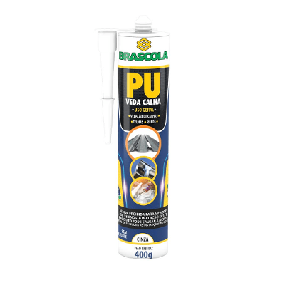 Adesivo Veda Calha de Poliuretano Plus Cinza - 400g