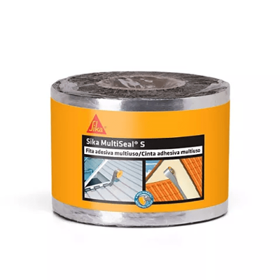 Manta Fita Impermeável Autoadesiva Asfáltica MultiSeal S - Sika - Rolo 10cm x 10m