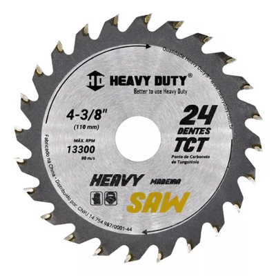 Disco Serra Videa - 24 dentes - 110mm - Heavy Duty