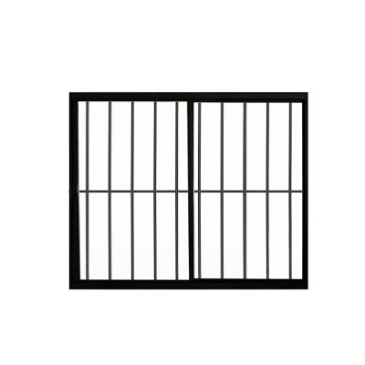 Janela 2 Folhas de Correr C/ Grade 1.00 X 1.50 Alumínio Brilhante Linha Modular - Hale