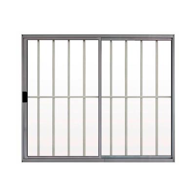 Janela 2 Folhas de Correr C/ Grade 1.00 X 1.20 Alumínio Brilhante Linha Modular - Hale
