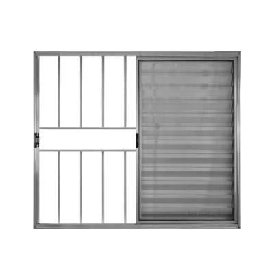 Veneziana 3 Folhas de Correr C/Grade 1.00 X 1.00 Alumínio Brilhante Linha Modular - Hale
