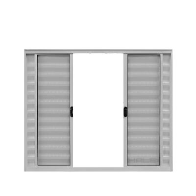 Veneziana 6 Folhas de Correr S/Grade 1.00 X 1.00 Aluminio Branco Linha Modular - Hale