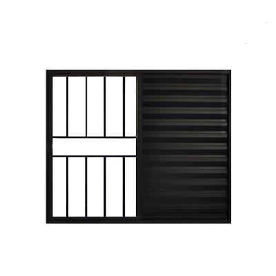 Veneziana 3 Folhas de Correr C/Grade 1.00 X 1.00 Alumínio Preto Linha Modular - Hale