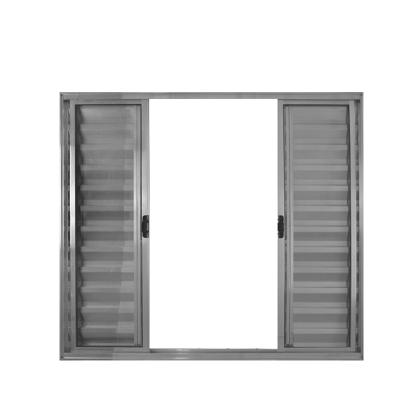 Veneziana 6 Folhas de Correr S/Grade 1.00 X 1.50 Alumínio Brilhante Linha Modular - Hale
