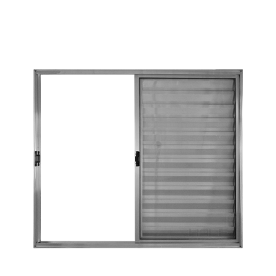 Veneziana 3 Folhas de Correr S/Grade 1.00 X 1.00 Alumínio Brilhante Linha Modular - Hale