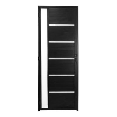 Porta Lambril Solara com Visor 70 x 2.10 Preta Lado Esquerdo – Hale