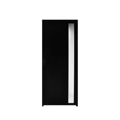 Porta Lambril C/ Visor e Fechadura Alumínio Preto 2.10 x 0.80 - Hale