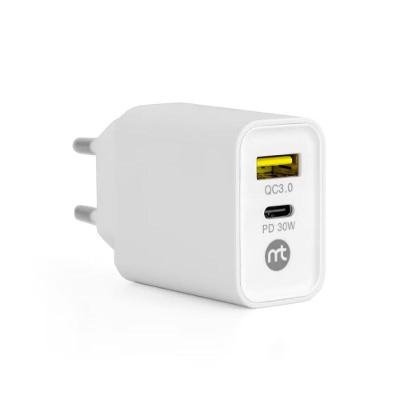 Carregador Universal, Mistertech, USB-C/ USB, 30W, Branco
