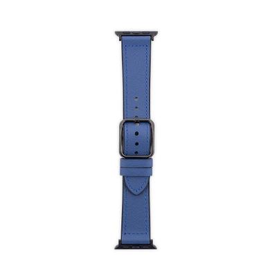 Pulseira Apple Watch 38/40/41 mm, Couro, Linha Pampas, iPlace, Azul Marinho
