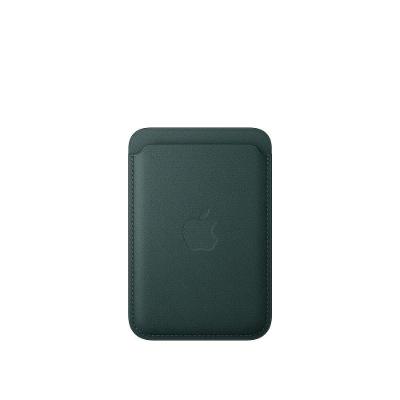 Carteira com MagSafe de tecido FineWoven para iPhone - Verde‑escuro
