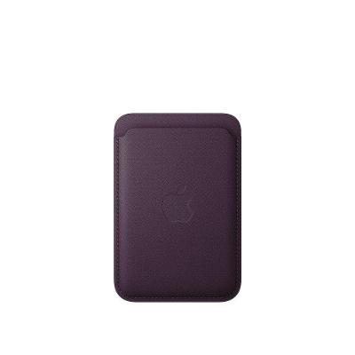 Carteira com MagSafe de tecido FineWoven para iPhone - Amora‑preta