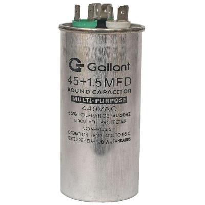 Capacitor CBB65 GALLANT 45+1,5MF +-5% 440 VAC - (GCP45D01A-IX440)