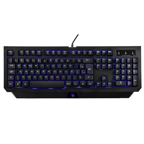 Teclado Gamer Sate AK-839 RGB USB - Com Luz - Preto