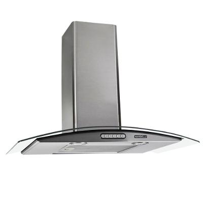 Coifa Parede Slim Nardelli Vidro Curvo Inox 90cm 220V