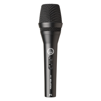 Microfone Dinâmico Profissional AKG, Supercardioide, Redução de Ruído, Preto - AKG P5 S