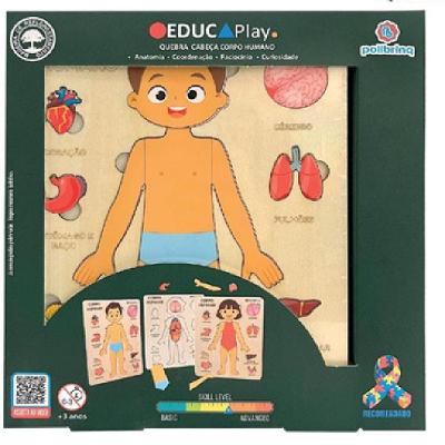 Educaplay Quebra-Cabeça Corpo Humano - Polibrinq