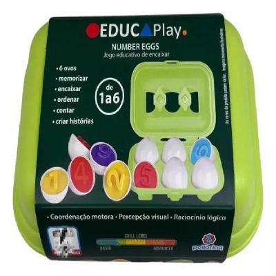 Encaixe de Ovos Formas e Cores - Polibrinq