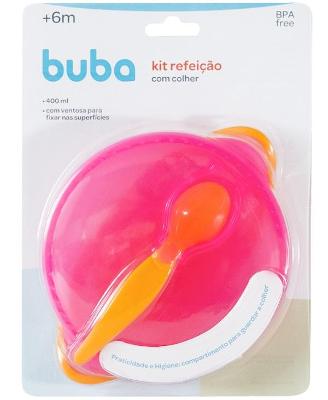 Kit Refeição com Colher - Rosa - Buba