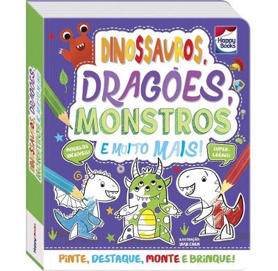 Livro Colorir e Montar Dinossauros e Muito Mais- Happy Books