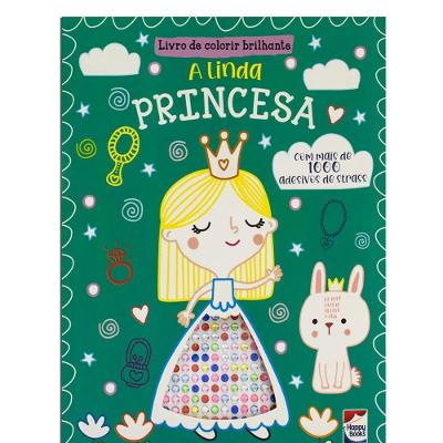 Livro de Colorir Brilhante A Linda Princesa - Happy Books