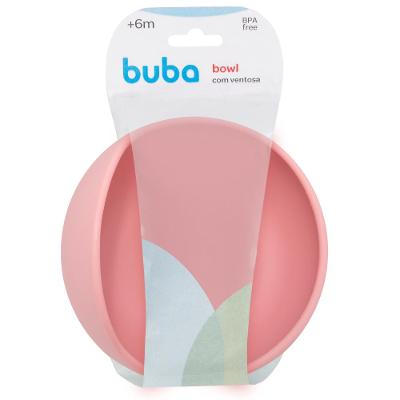 Tigela em Silicone com Ventosa - Rosa - Buba