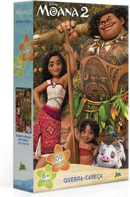 Quebra-Cabeça Encapado 100 peças - Moana 2 - Toyster