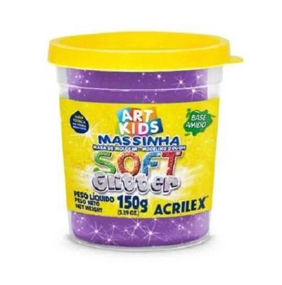 Massa Soft Glitter 150g Violeta - Acrilex  