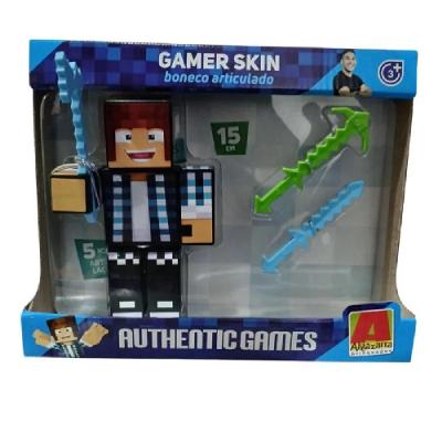 Boneco Authentic Games 15 Cm Com Acessórios - Algazarra