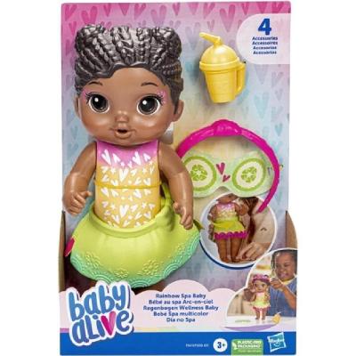 Boneca Baby Alive Rainbow SPA Baby Negra - F5619 - Hasbro 