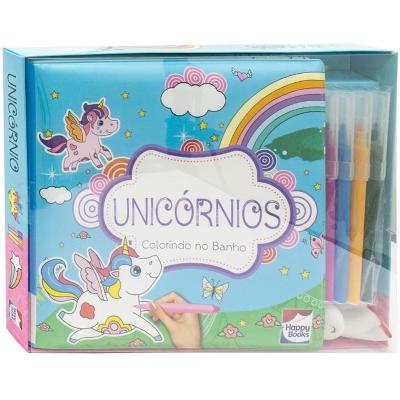 Livro Colorindo no Banho- Unicórnio- Happy Book