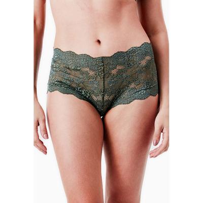 Calcinha Caleçon Renda Deep Green
