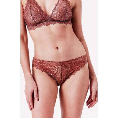 Calcinha Biquíni Renda Mocha Mousse