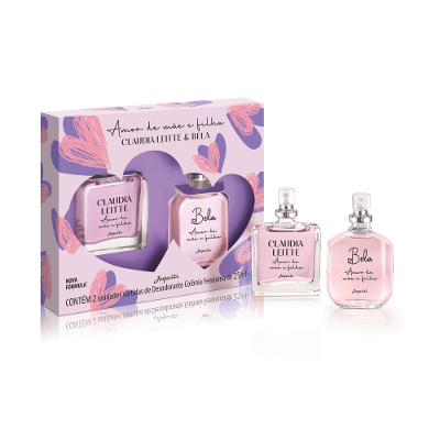 Estojo Claudia Leitte&Bela Amor de Mae e Filha, 2 x 25 ml