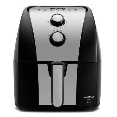 Fritadeira Elétrica Air Fryer 5,5L Sem Óleo Antiaderente Gold 1500W BFR51 Britânia Preta - 220V
