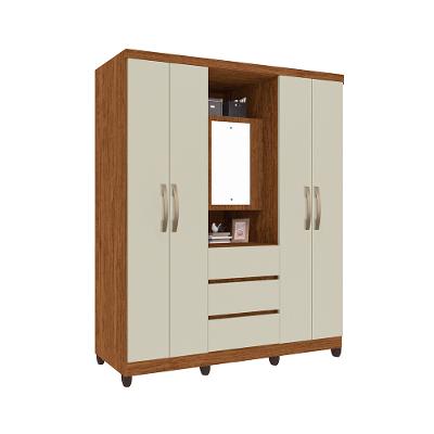 Guarda Roupa Capelinha 4 Portas e 3 Gavetas Imop