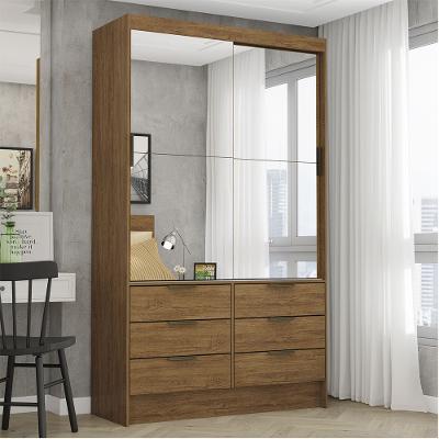 Guarda Roupa Sevilha 2 Portas de Correr Com Espelho Premium Carioca Móveis