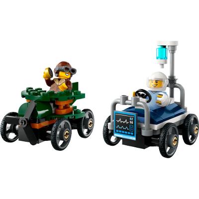 LEGO® City - Carro de avião vs cama de hospital