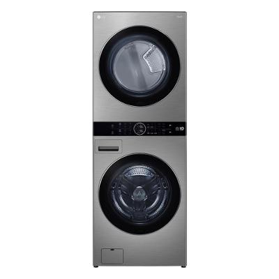 Lavadora e Secadora Elétrica Smart LG WashTower 17kg Aço Escovado com Inteligência Artificial AIDD WK17VS6A 220V