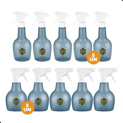 Kit 10 Pulverizador Borrifador Spray 350ml e 580ml Azul Sanremo
