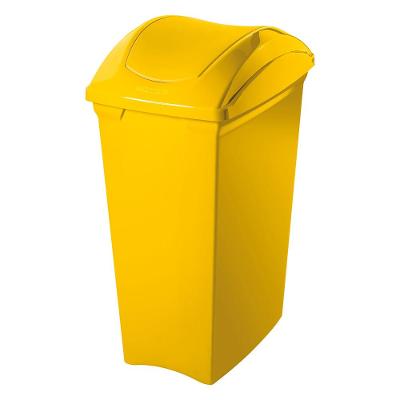 Lixeira Plástica com Tampa Basculante Amarela 40L Casablanca Sanremo
