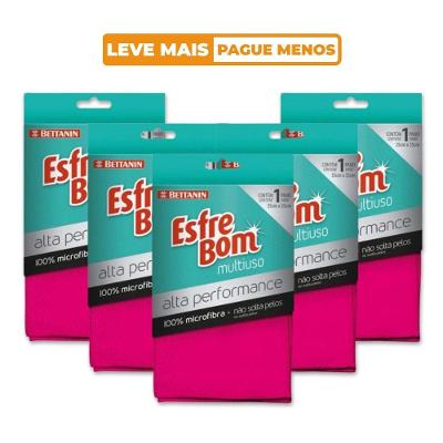 Kit Pano Multiuso Microfibra Performance 5 Unidades EsfreBom