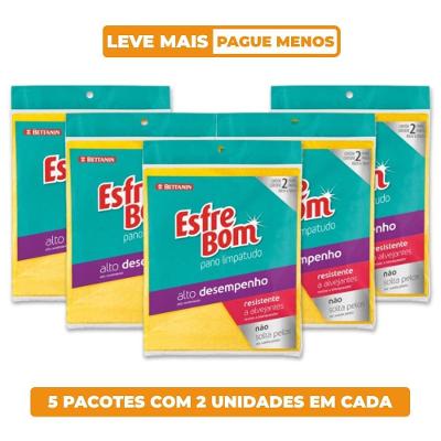 Kit Pano Limpatudo EsfreBom 10 Unidades Bettanin