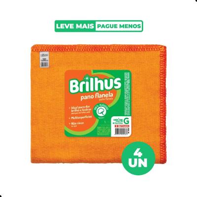 Kit Pano Flanela Tam G 100% Algodão Brilhus 10 Unidades