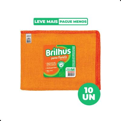 Kit Pano Flanela Tam M 100% Algodão Brilhus 10 Unidades