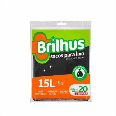 Saco de Lixo Almofada 15L Brilhus Bettanin 20 Unidades